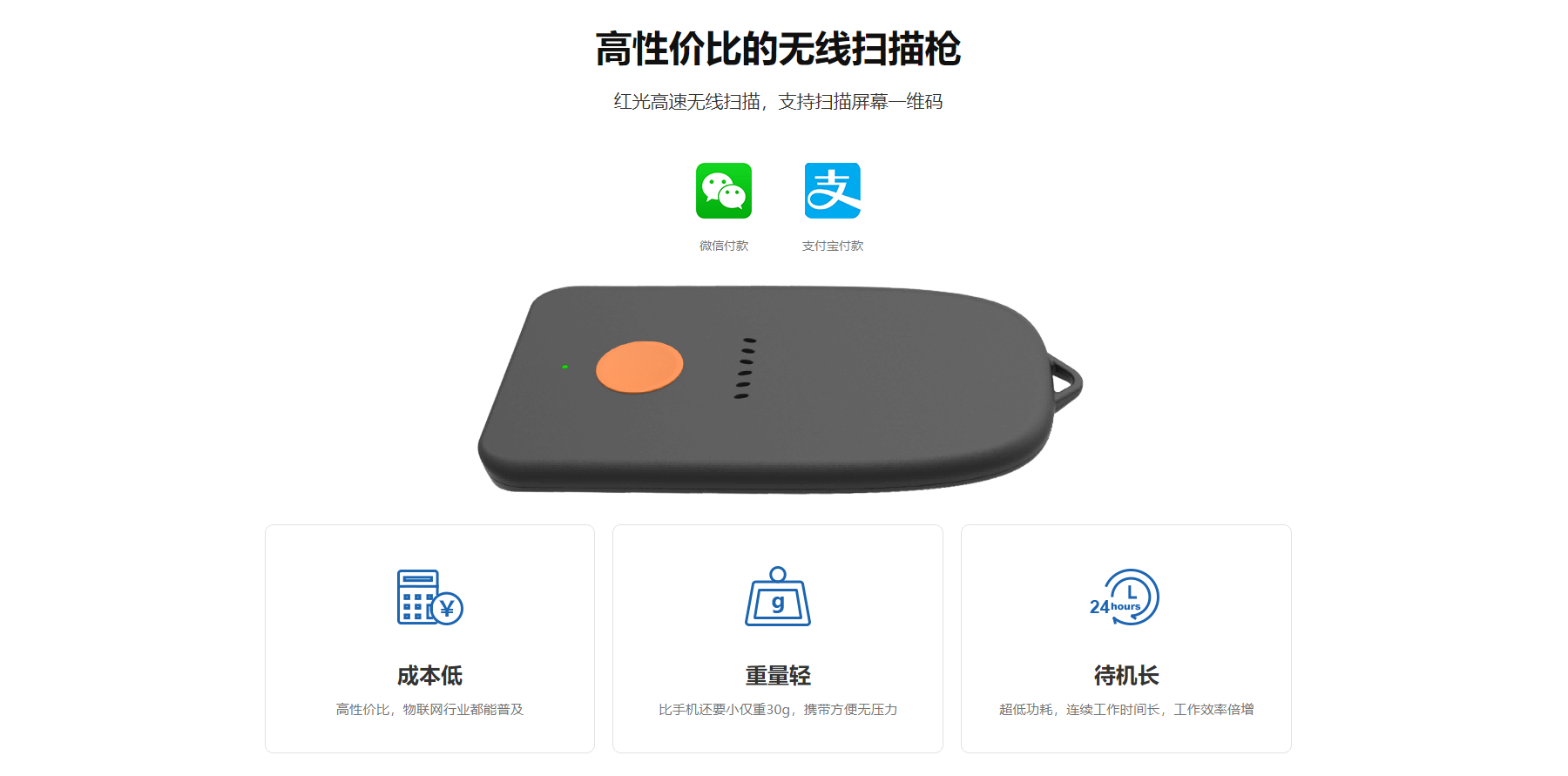胸卡式无线扫描枪B11(图2)