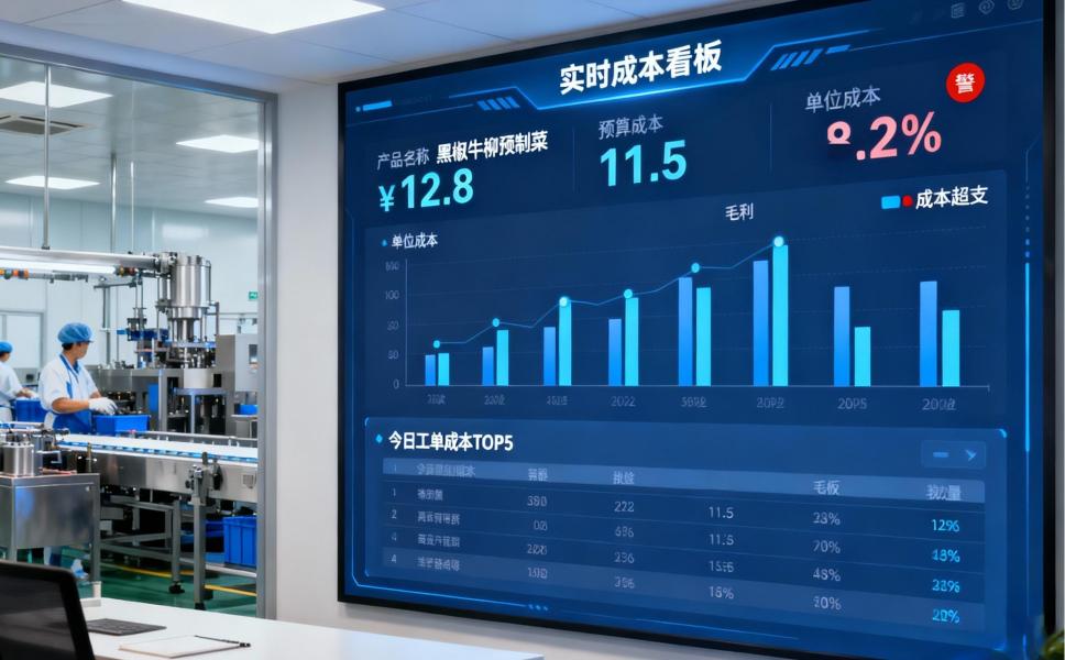 成本每天算!FoodMAS实时成本看板