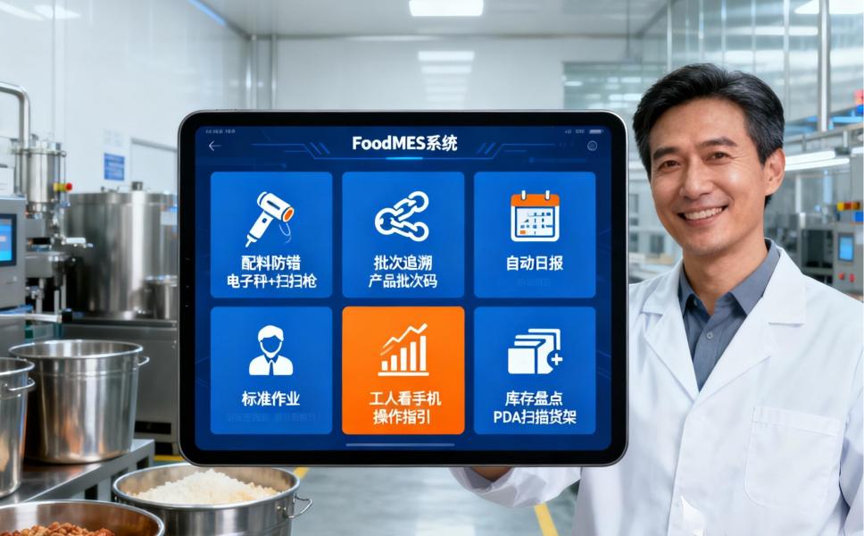 食品企业为什么需要MES系统?五大典型场景解析(图1) 食品企业为什么需要MES系统?五大典型场景解析(图1)