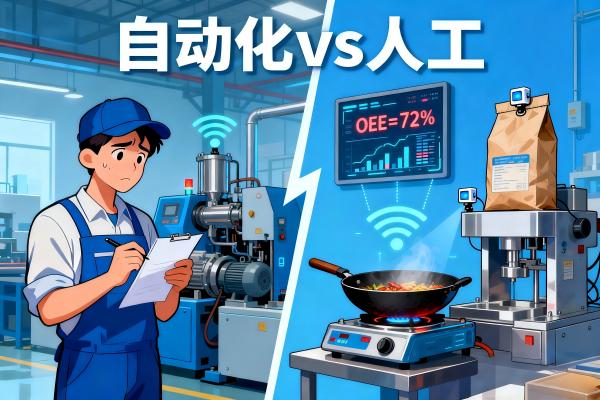 设备OEE如何计算?FoodMES自动采集炒锅/包装机运行数据(图1) FoodMES_OEE自动采集_炒锅包装机.jpg