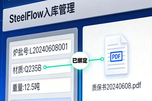 质保书自动绑定_入库建档_SteelFlow.jpg