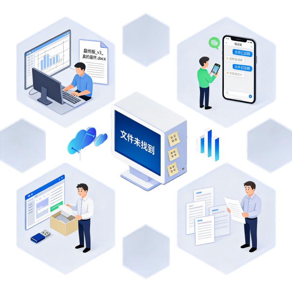 企业文件管理系常见问题_文件管理痛点共鸣图_传统企业文件困境