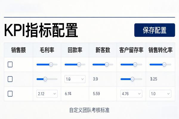 ERP系统如何帮助钢贸企业实现销售业绩的实时考核?(图2) 多维KPI指标配置_灵活考核_SteelFlow .jpg