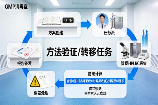 医药中间体实验室:LIMS如何满足GMP对方法验证与转移的严苛要求?(图1) 医药LIMS方法验证全生命周期图_医药中间体LIMS_LIMS.jpg