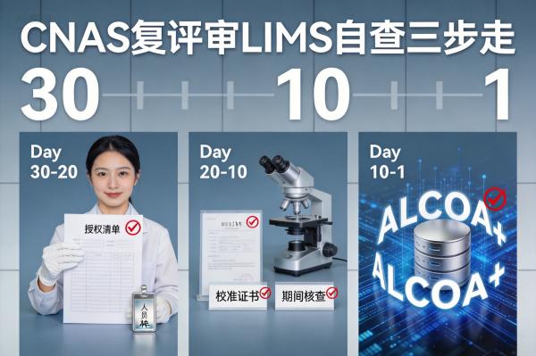 CNAS复评审倒计时30天,LIMS自查清单请收好(图1) CNAS复评审LIMS自查三步走_ CNAS复评审清单_LIMS.jpg