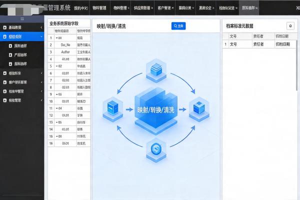 业务系统与档案系统字段映射配置界面_低代码定制开发_LowCode.jpg