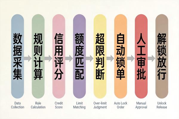 钢贸供应链"垫资风控":低代码定制开发实现客户信用动态评估(图2) 垫资风控流程图_低代码定制开发_LowCode.jpg