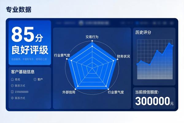 钢贸供应链"垫资风控":低代码定制开发实现客户信用动态评估(图1) 钢贸客户信用评分看板_低代码定制开发_LowCode.jpg