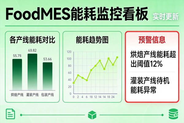 FoodMES助力碳中和:能耗实时监控,碳足迹精准核算(图2) FoodMES能耗实时监控看板_能耗管理_FoodMES.jpg