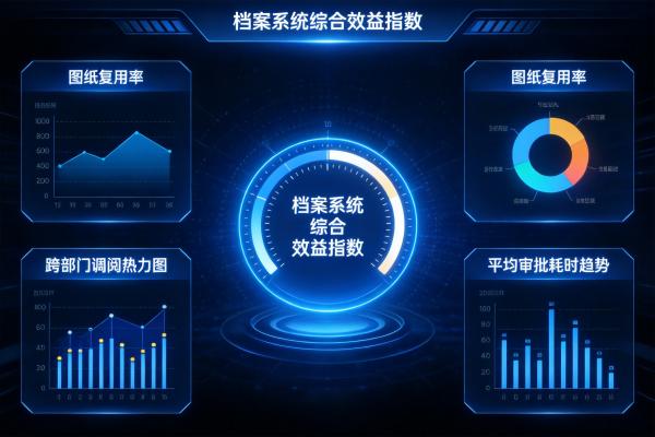 档案利用效果评估指标体系构建与应用(图3) BI大屏_效益展示_Archives.jpg