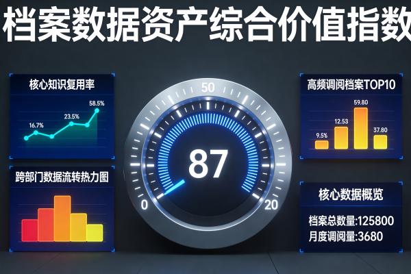 档案数据资产化:挖掘企业沉睡数据的商业价值(图3) BI大屏_效益量化_Archives.jpg