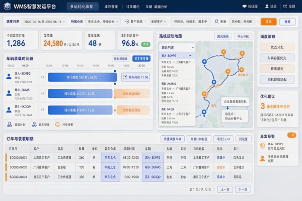 佛山某家电制造WMS实践:多仓协同与成品发运优化(图2) 家电_WMS_发运优化_界面.jpg