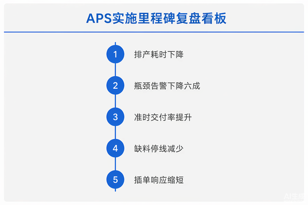 APS实施路径:从需求调研到上线(图2) APS实施路径_里程碑复盘看板.png