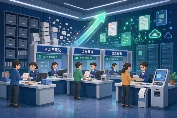 某市不动产登记中心档案电子化与窗口服务提速案例