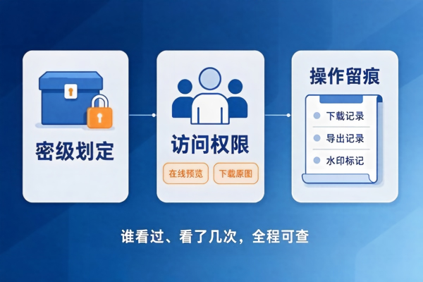声像档案(照片/视频)的特殊存储格式与管理规范(图3) 声像档案利用审计_密级权限与操作留痕_电子档案.jpg