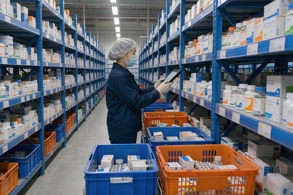 医药连锁配送中心WMS解决方案:拆零拣选与门店要货波次管理(图1) 医药连锁拆零拣选仓内景_WMS.jpg