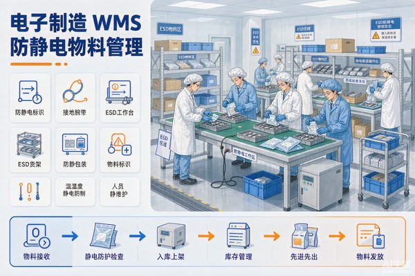 电子制造行业WMS解决方案：防静电物料与批次优先消耗