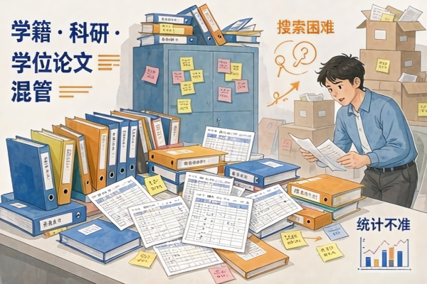 高等院校档案管理解决方案:学籍、科研与学位论文分类归档(图1) 高校档案三类混管痛点_档案.jpg